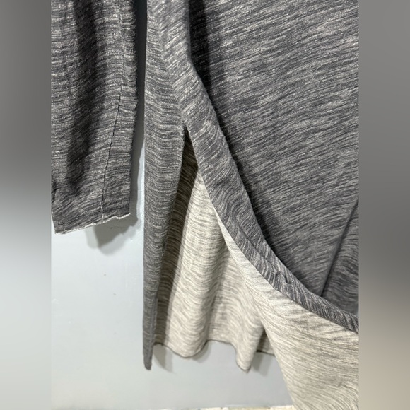 Free People Oversized Dark Grey Long Sleeve Tunic Top With Slit Sides Size M - Picture 5 of 9
